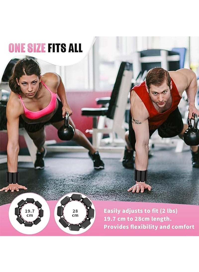 Yoawllty Ankle Weights, 2-Pack Ankle And Wrist Weights, Each Piece 2lbs for Women and Men, Portable Wrist Weight Cuffs for Home and Office, Walking, Yoga, Dance, Barre, Gym (Black) - Image 4